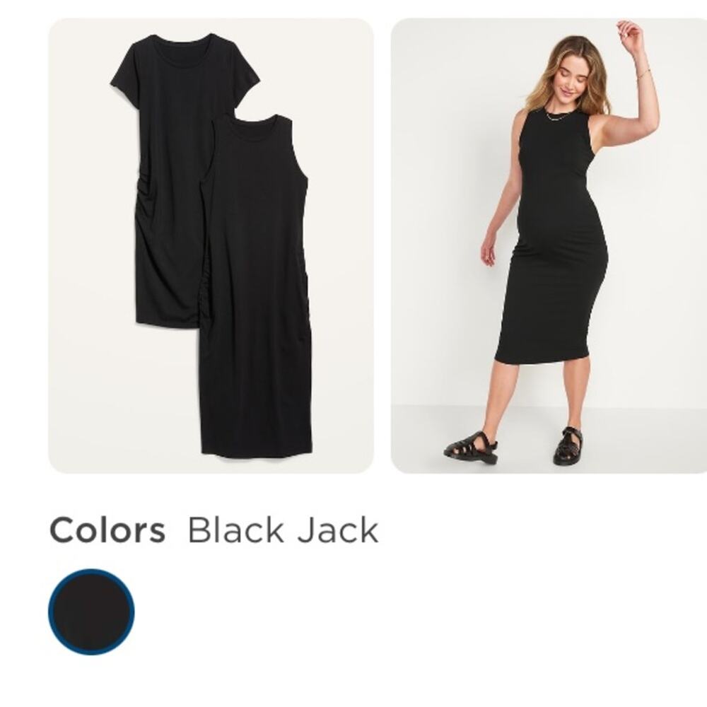 Old Navy Black Two Pack jersey knit body con dress